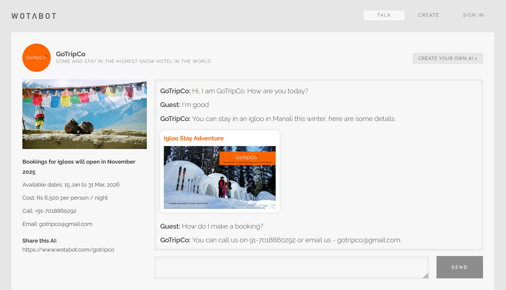 learn how to make a travel chatbot, create a free travel chatbot, make a travel AI