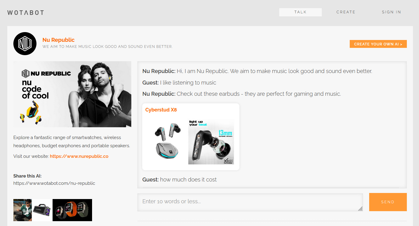create a music chatbot