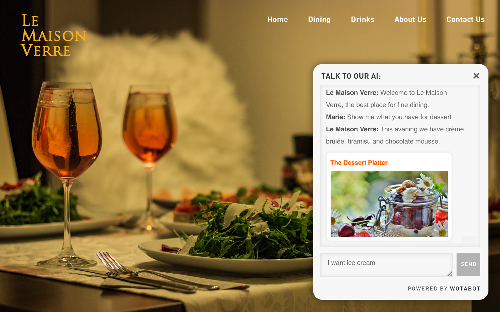 install a chatbot in your restaurant website